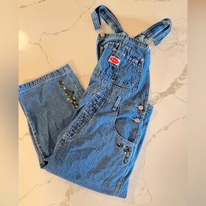 Vintage 90s Revolt Embroidered Denim Overalls Sz L
